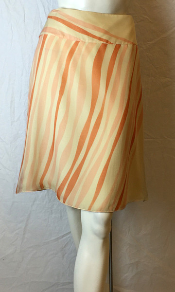 Genny Geometric Silk Skirt