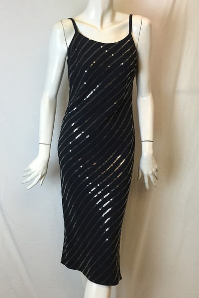 Anna Linder Navy Sequin Sheet Dress