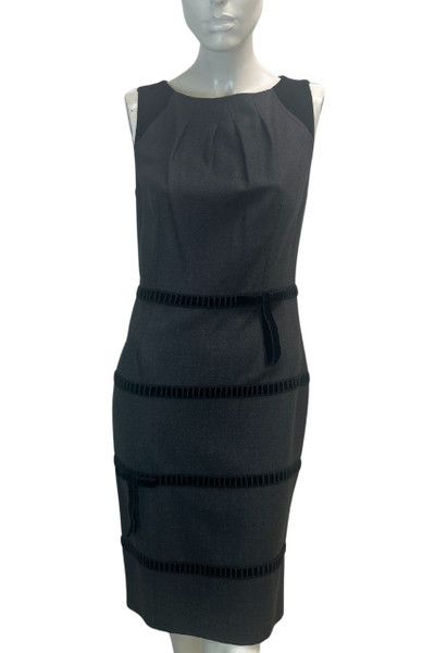 Wanda Mode Sleeveless Wool and Velvet Dress
