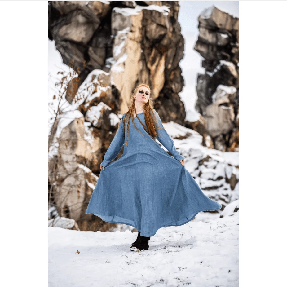 buy linen shirt dress Casual Linen Shirt Dress main image 1