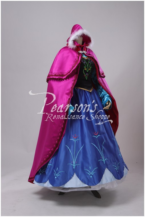 Frozen Anna Winter Embroidery Costume Set
