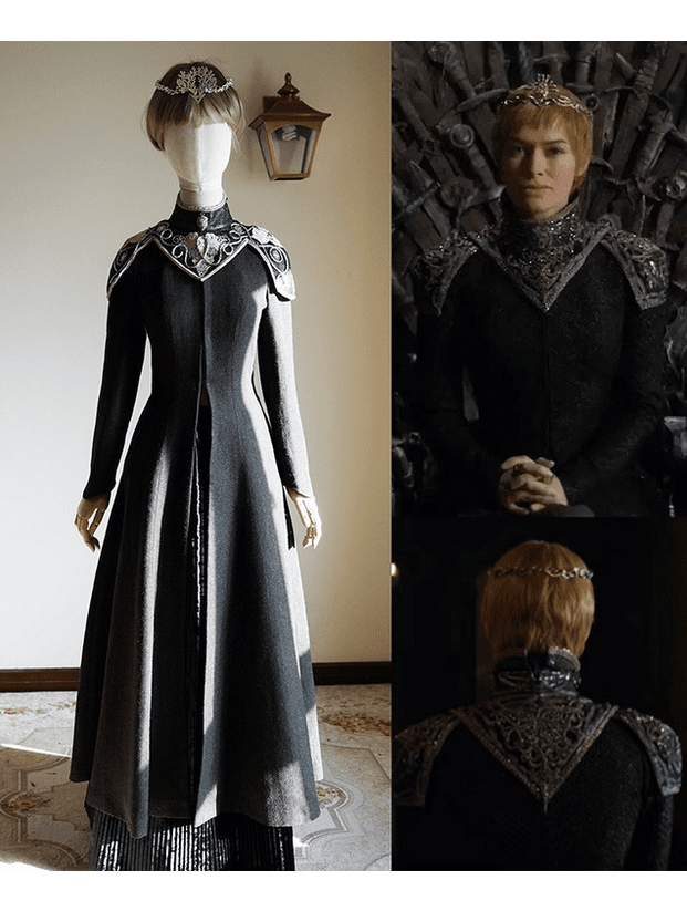 Game of Thrones Season 7 Cosplay, Cersei Lannister Coat Costume for Women  Crowned Queen of the Seven Kingdoms
