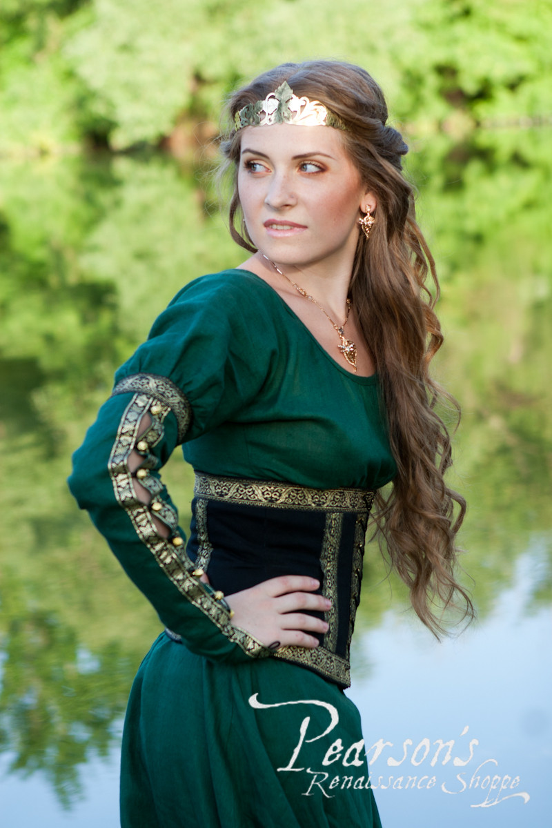 Women\'s Forest Green Corset Belt Wide Waist Lace Up Pirate Accessories Belt Green Lace Belt Women Corset Belt Wide Waist Lace Up Pirate  main image 4