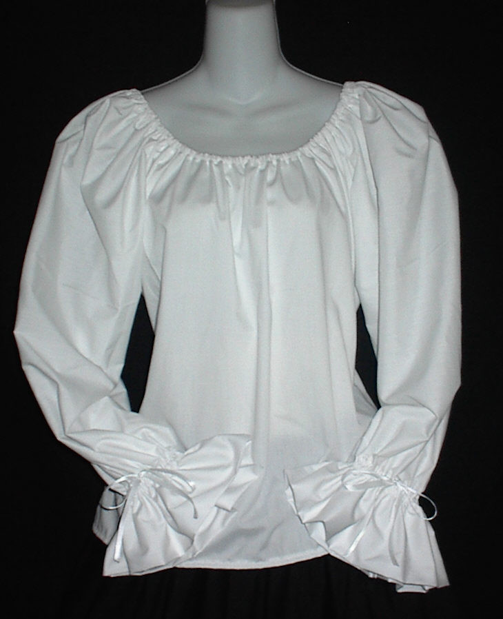 Renaissance Blouse Plus Size White Peasant Blouse Women