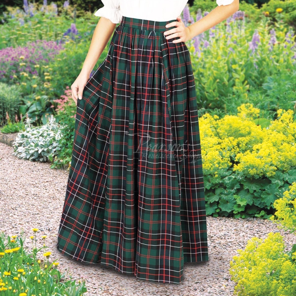 Full Length Scottish Plaid Skirt