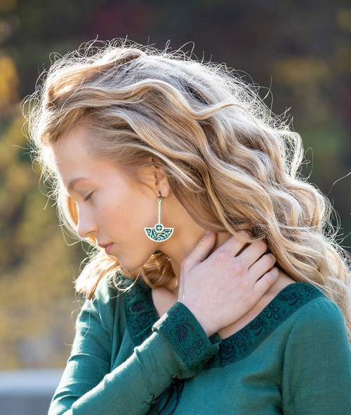 Autumn Princess Brass Earrings