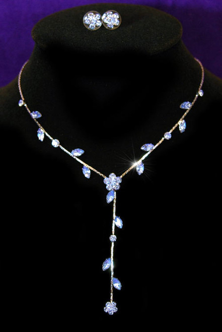 Flower Crystal Necklace & Earrings Set Flower Crystal Necklace & Earrings Set