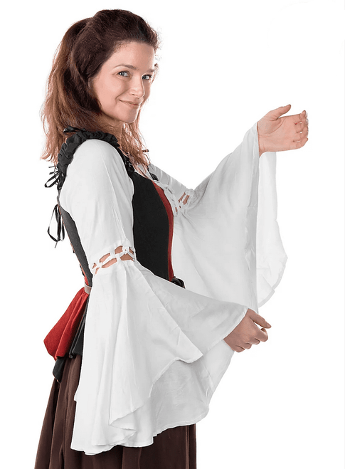 Carmen Medieval Blouse with Trumpet Sleeves