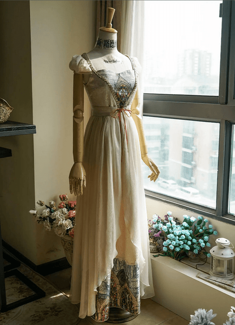 Empire Waist Regency Jacquard Dress