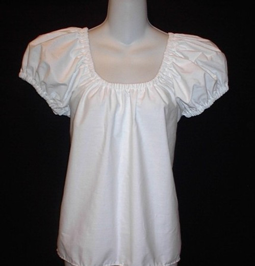 Puff Sleeve Peasant Chemise Top
