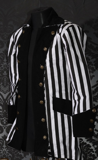 Sale Steampunk Striped Pirate Jacket