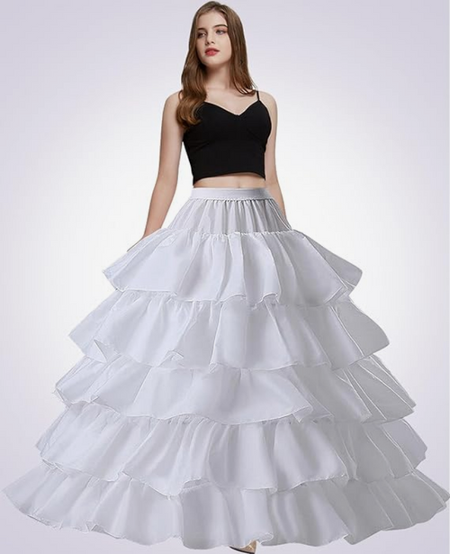 Four Ring Hoop Skirt with Ruffles