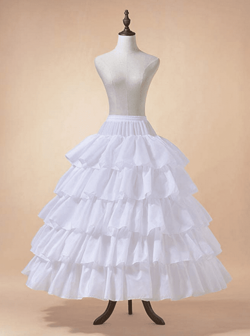 Four Ring Hoop Skirt with Ruffles