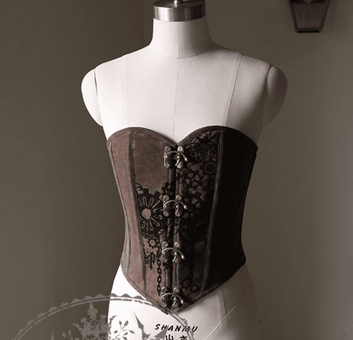 Brown Steampunk Overbust Corset