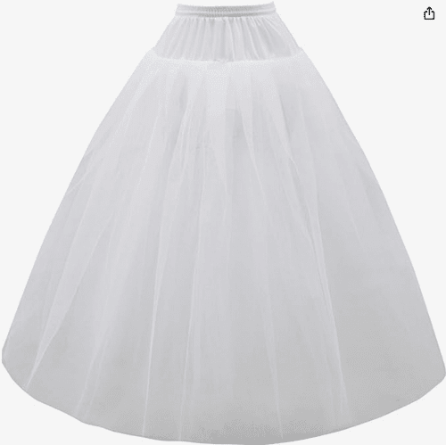 A-Line Hoopless Petticoat Crinoline Underskirt