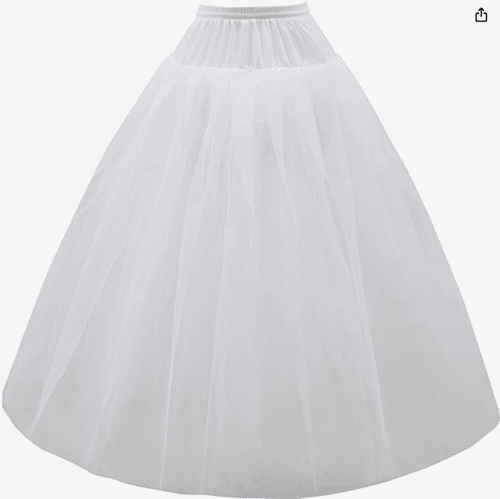 A-Line Hoopless Petticoat Crinoline Underskirt