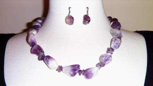 Amethyst Necklace & Earrings Set