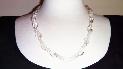 Rock Crystal Quartz Necklace & Earrings Set