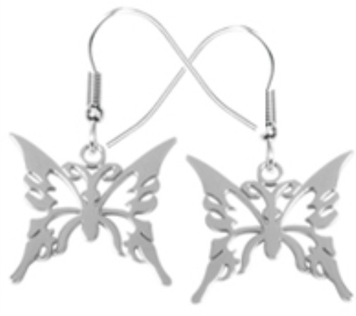 Stainless Steel Butterfly Earrings