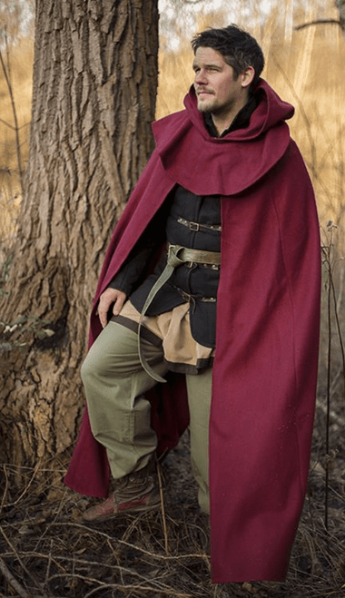 Wool Cloak with Mantle