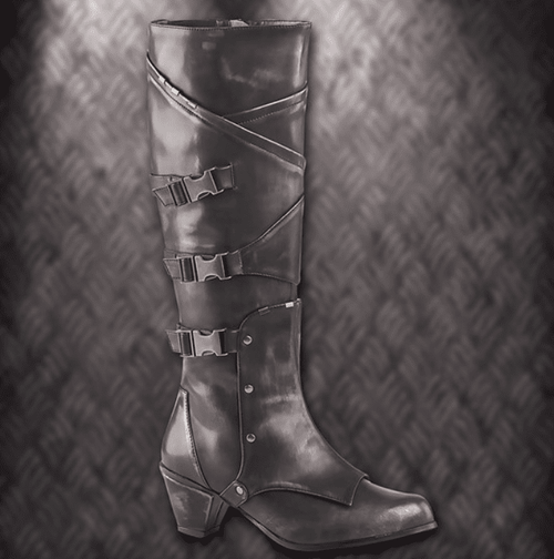 Pewter Warlord Steampunk Womens Boots