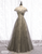 A-Line Floral Evening Gown
