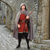 Medieval Cotton Cross Over Hooded Cloak