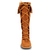 Suede Medieval Tall Boot With Fringe