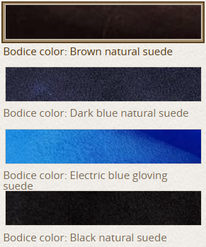 Archeress Bodice color chart
