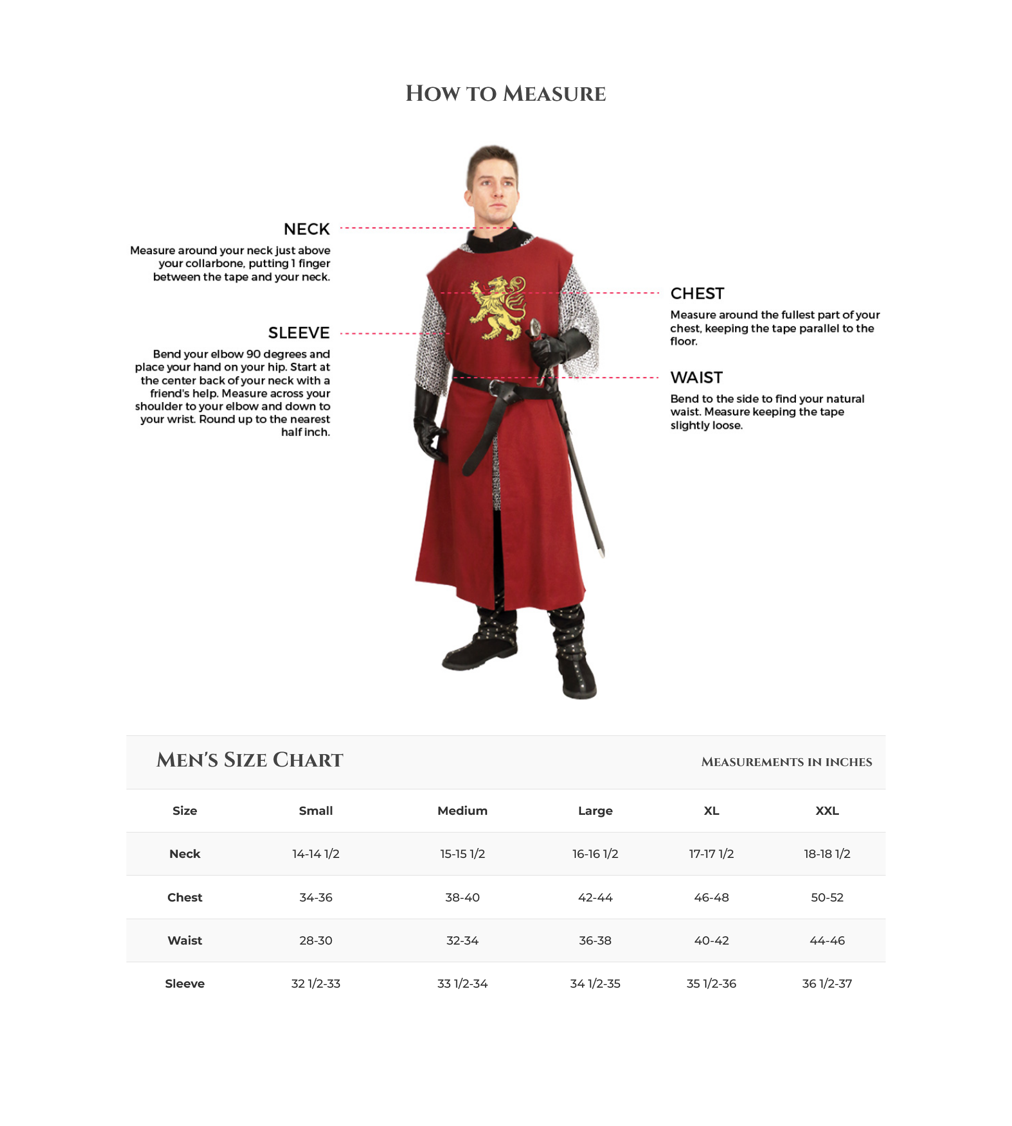 Men's Size chart