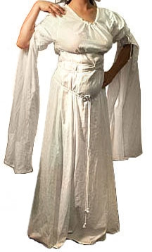 eowyn white dress Eowyn's Wool bell sleeve White Wool