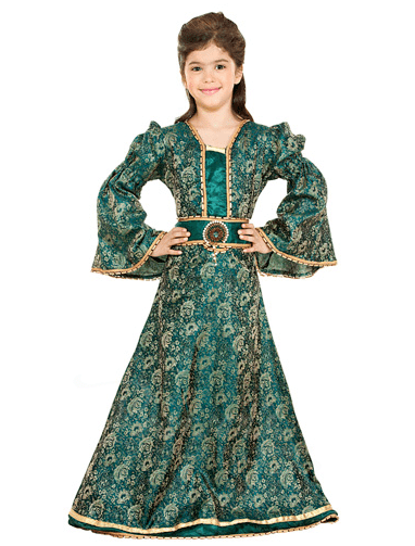 Medieval Brocade Girls Dress