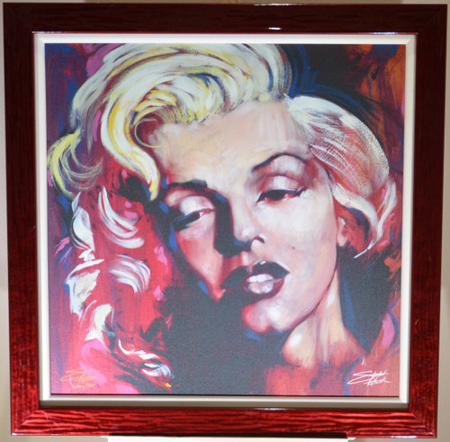 Framed.  Stephen Fishwick, “Hot – Marilyn Monroe”, Signed Gallery Proof Giclée on Canvas.  Hand signed by Fishwick.  With COA.