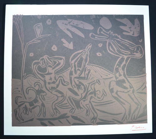 Pablo Picasso, Signed Original Lithograph “Les Danseurs au Hibou” (Bloch 936), 1962.  Hand signed by Picasso. With COA.