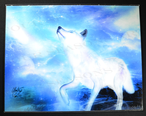 Alan Foxx, “Wolf in the Mist”, Limited Edition Artist Proof 8.5 x 11 inch Print.  Hand Signed by Foxx and Numbered 1/25.  With COA.
