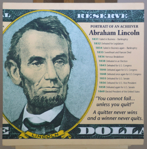 Framed.  Steve Kaufman, Original “Abraham Lincoln: Portrait of an Achiever”.  Hand signed by Steve Kaufman SAK and numbered 40/50 on the back.