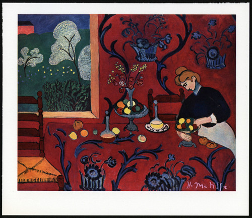 Hand Signed by Henri Matisse, Special Print “Harmony in Red”, With COA.