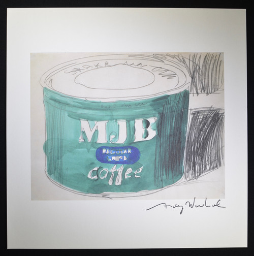 Andy Warhol Signed Special Print Big Coffee Tin Large Image Of Mjb Coffee Tin From Vip Book 1964 Hand Signed By Warhol With Coa Four Seasons Art Collectibles