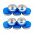 Non-Sterile 13mm & 20mm Flip Off Caps, Blue, Red & White (Bag of 1000)
