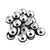 Non-Sterile 20mm Flip Off Caps, Black, Blue, Red, White, Green & Yellow (Bag of 1000)