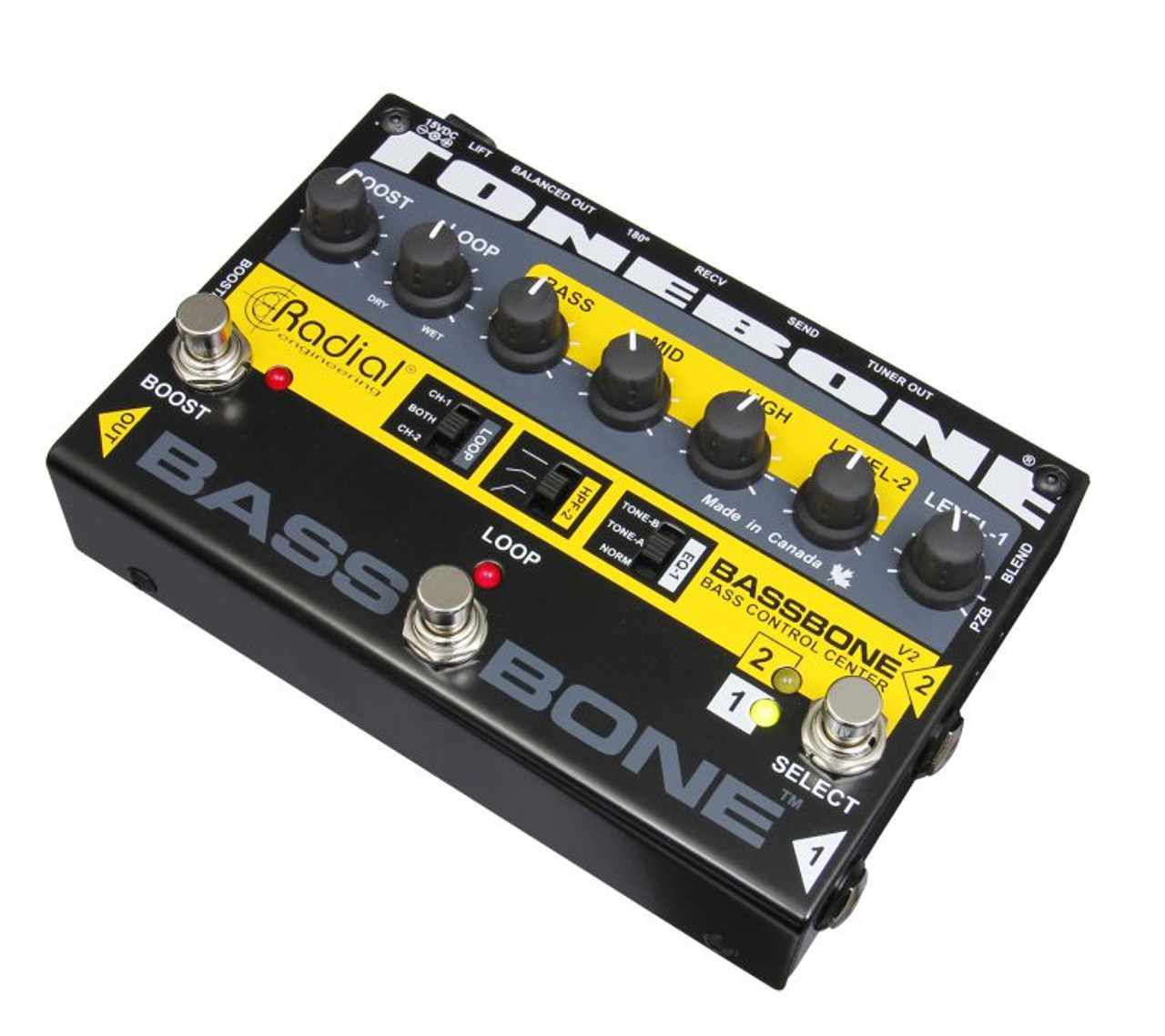 Open Box Radial Engineering Bassbone V2 Bass Guitar Preamp and DI Box