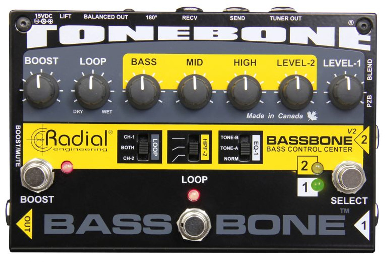 Open Box Radial Engineering Bassbone V2 Bass Guitar Preamp and DI Box