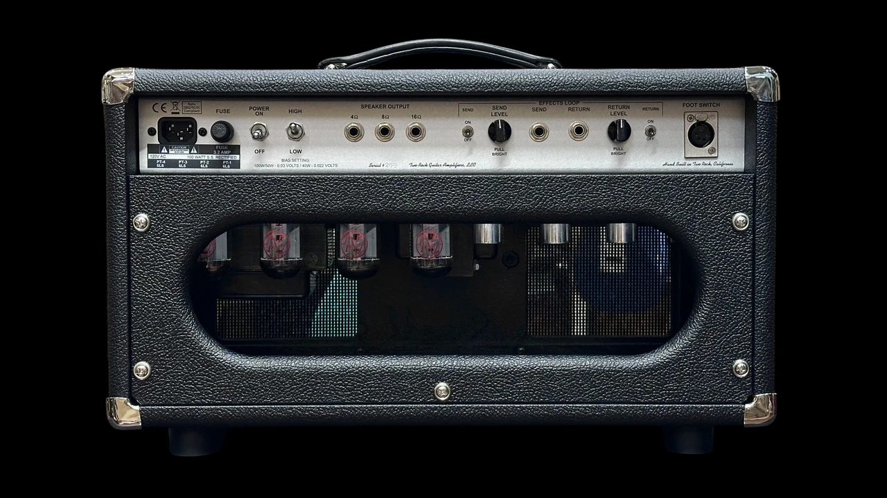 Two-Rock TS1 100w Head in Black with Silver Chassis and Knobs