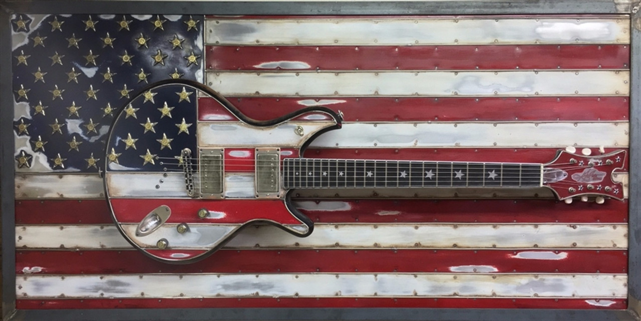 McSwain Guitars Red White and Bullets American Flag Wall Mount