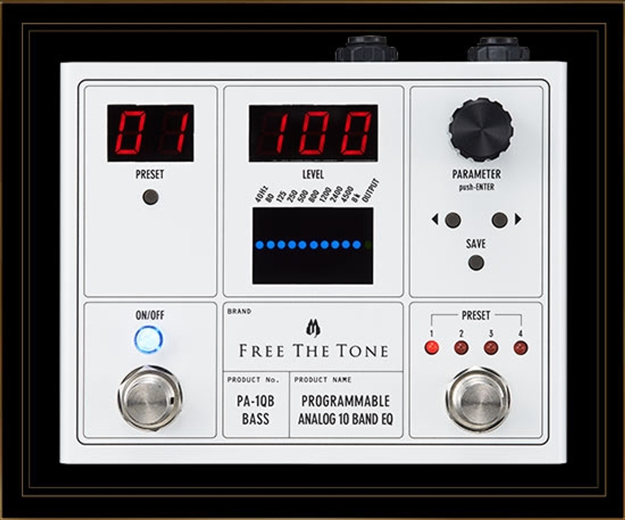 Free The Tone PA-1QB Programmable Analog 10 Band EQ Pedal for Bass Guitar