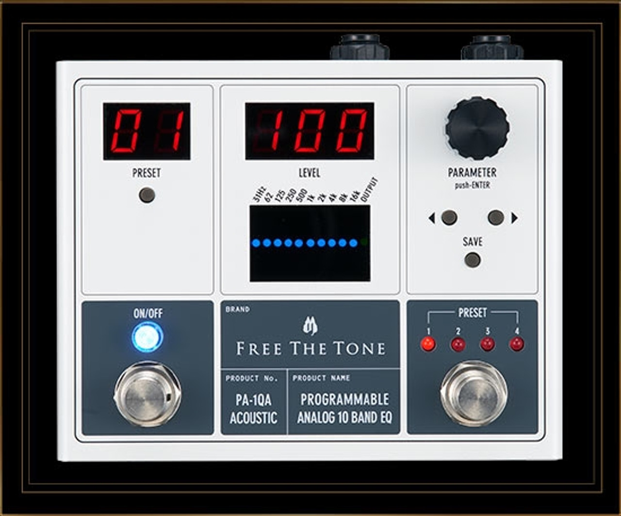 Free The Tone PA-1QA Programmable Analog 10 Band EQ Pedal for Acoustic Guitar