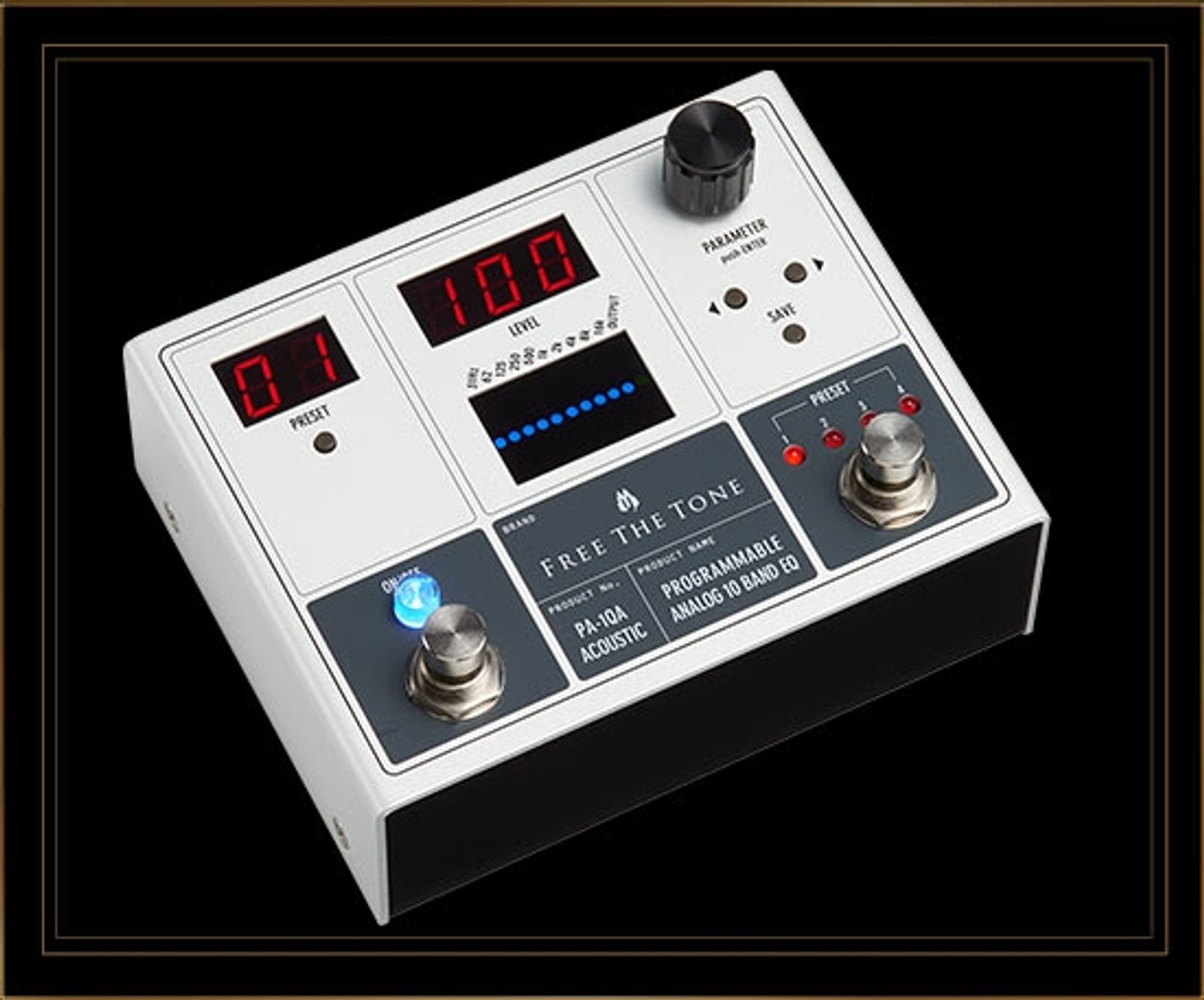 Free The Tone PA-1QA Programmable Analog 10 Band EQ Pedal for Acoustic  Guitar