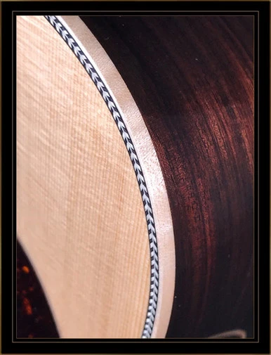 Martin D-28 Modern Deluxe Rosewood Dreadnought Acoustic Guitar - Natural - Binding Detail