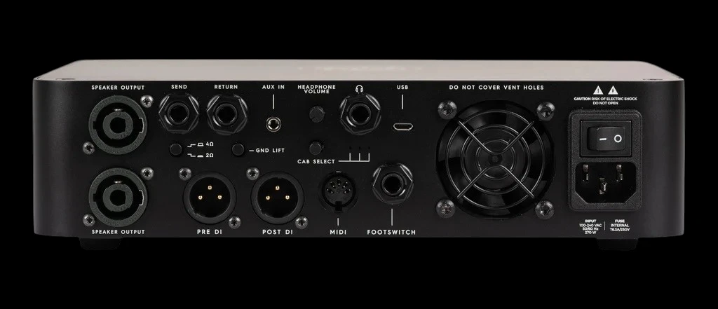 Darkglass Electronics Microtubes 900 V2 Bass Amp Head - Rear View