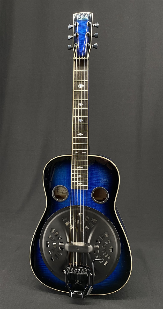 Beard E-Model Squareneck Resonator in Midnight Blue with Doubleshot Bridge